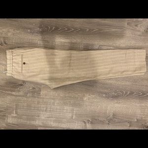 SUITSUPPLYMENSwhite strip Drawstring Ames Trousers